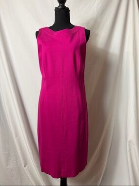 Akris Fuchsia Midi Sheath Dress